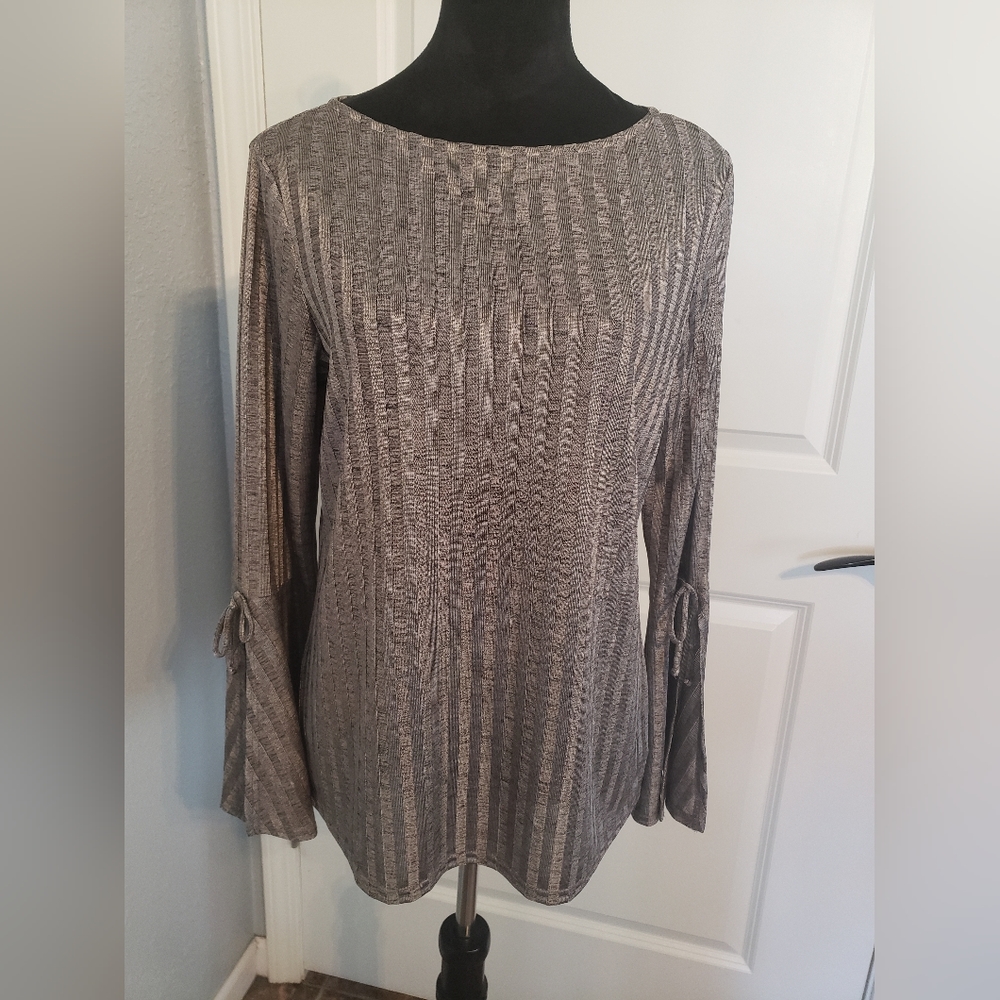 AGB Striped, Long-sleeve Blouse